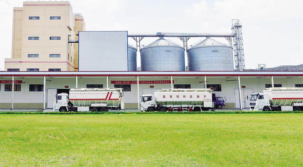 甘肅圣越農(nóng)牧發(fā)展有限公司飼料廠。 通訊員 田永昭 攝