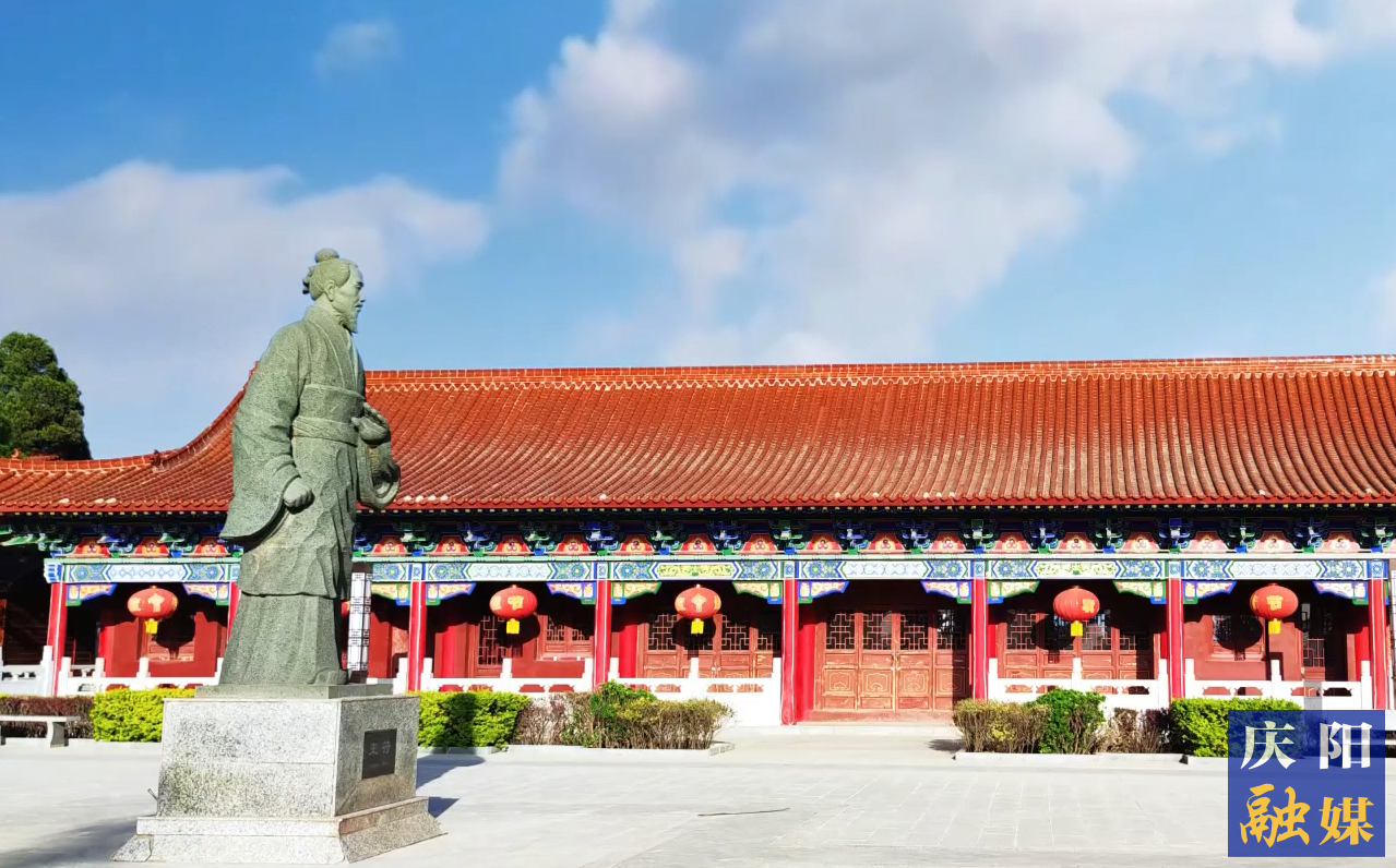 鎮(zhèn)原縣潛夫山王符雕像。（資料圖）