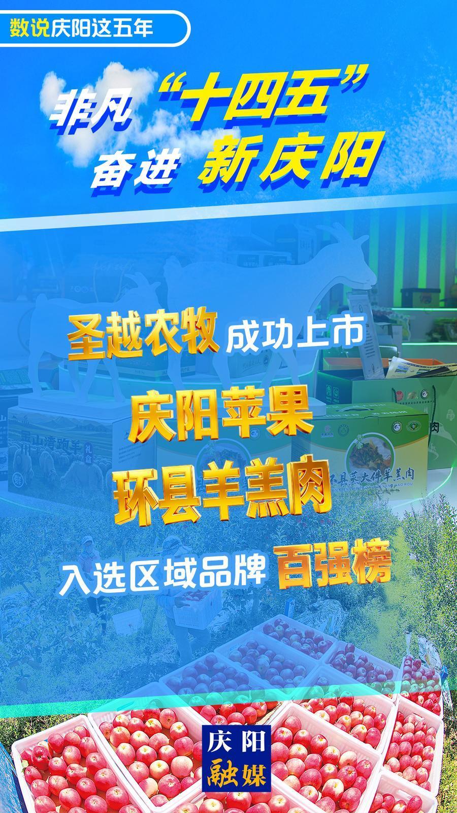 【數(shù)說慶陽這五年(31)】微海報丨慶陽蘋果、環(huán)縣羊羔肉入選區(qū)域品牌百強(qiáng)榜